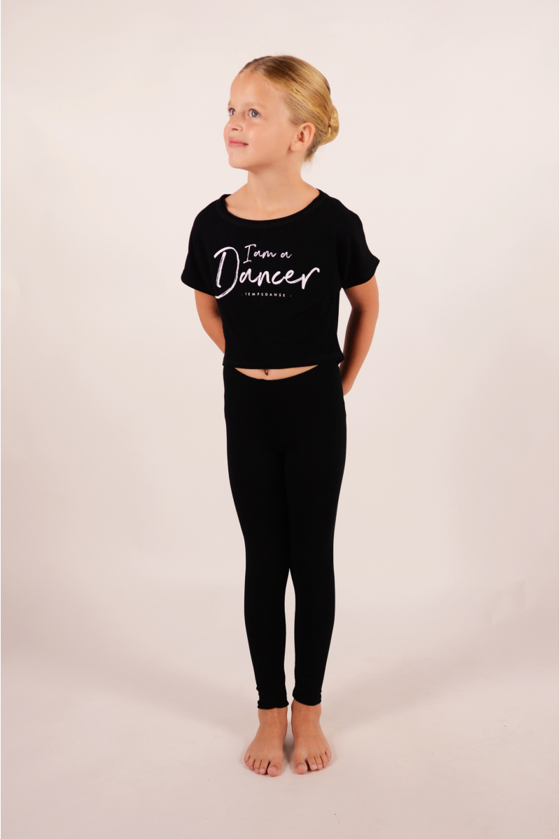 Crop Top Temps Danse Agile Jr noir I am a dancer