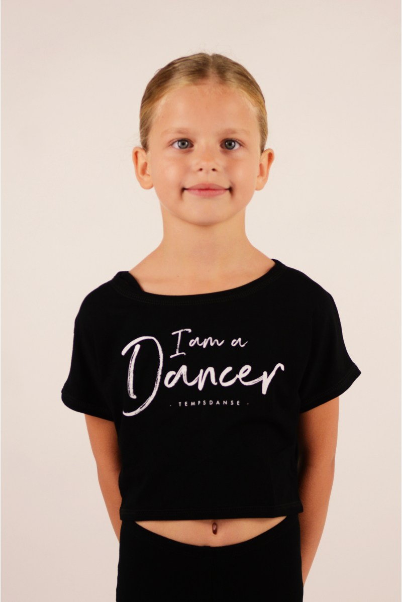 Temps danse Agile short black t-shirt for child