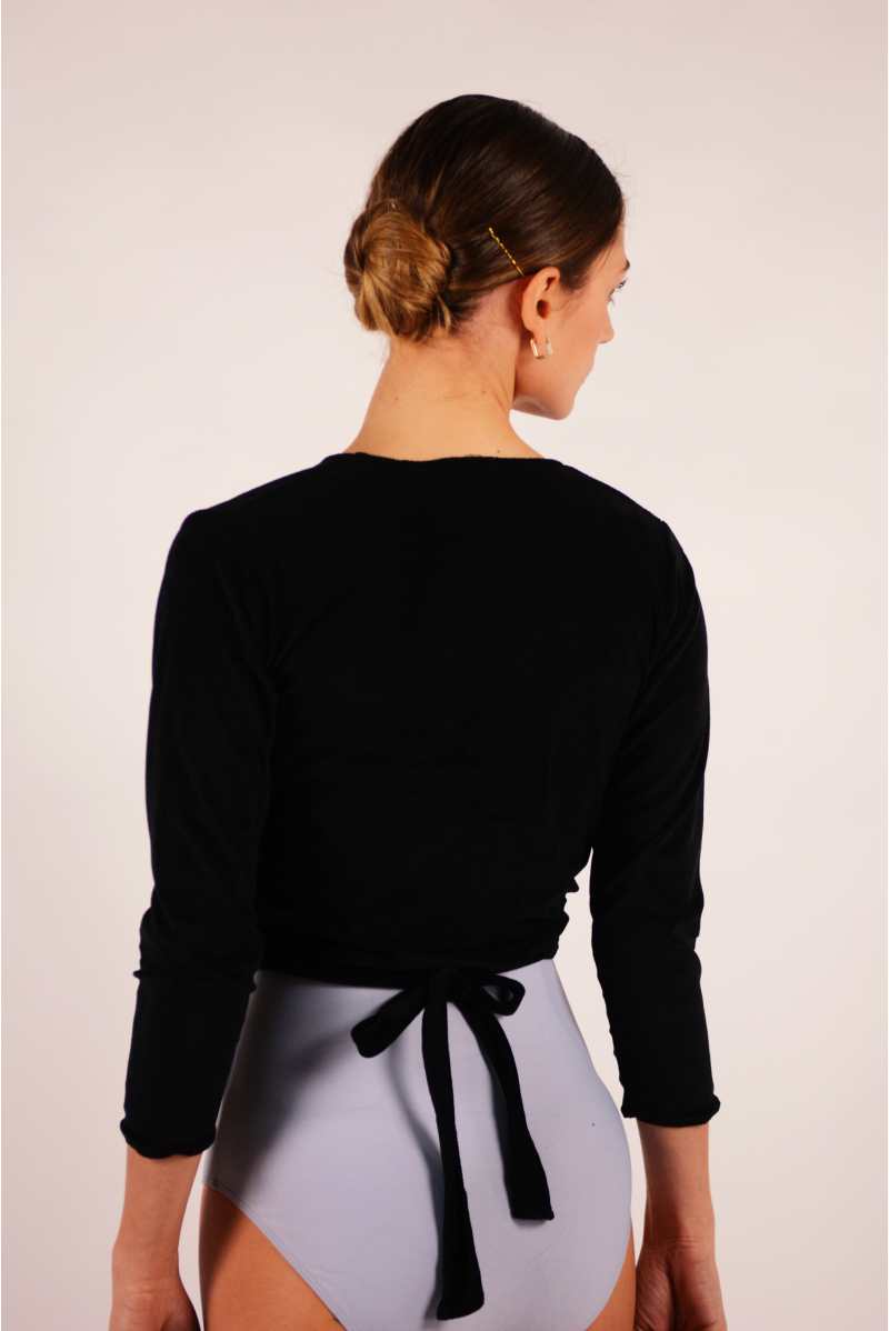 Adult Fluffy black wrap Dansez-vous