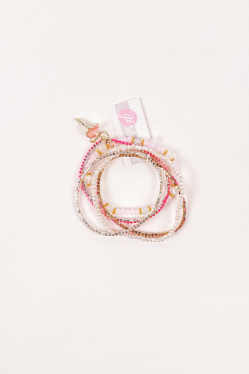 Bracelets fantaisie ballerine rose