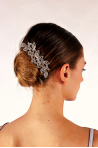 Peigne décoratif cheveux strass blanc