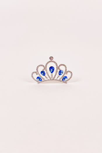 Small white and blue rhinestone tiara