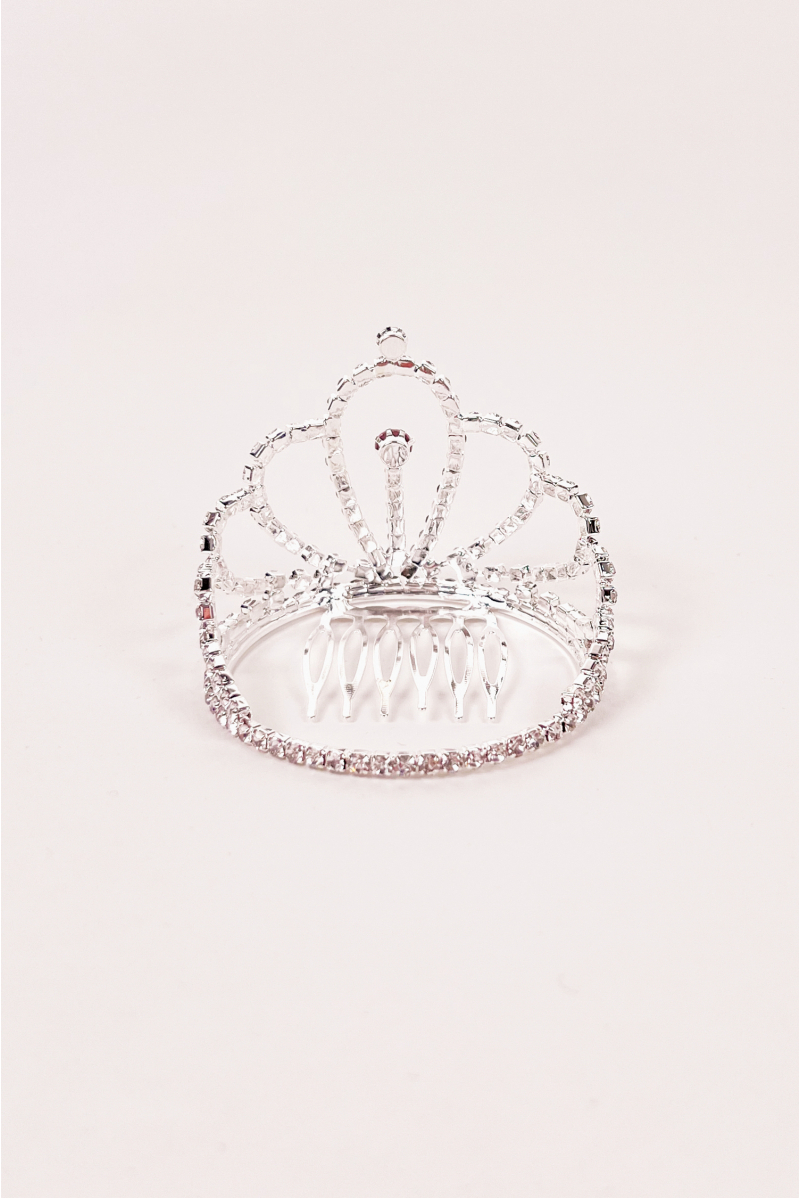 Petite tiare couronne strass blanc