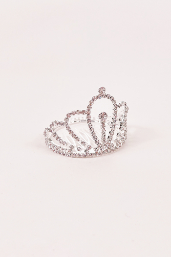 Petite tiare couronne strass blanc