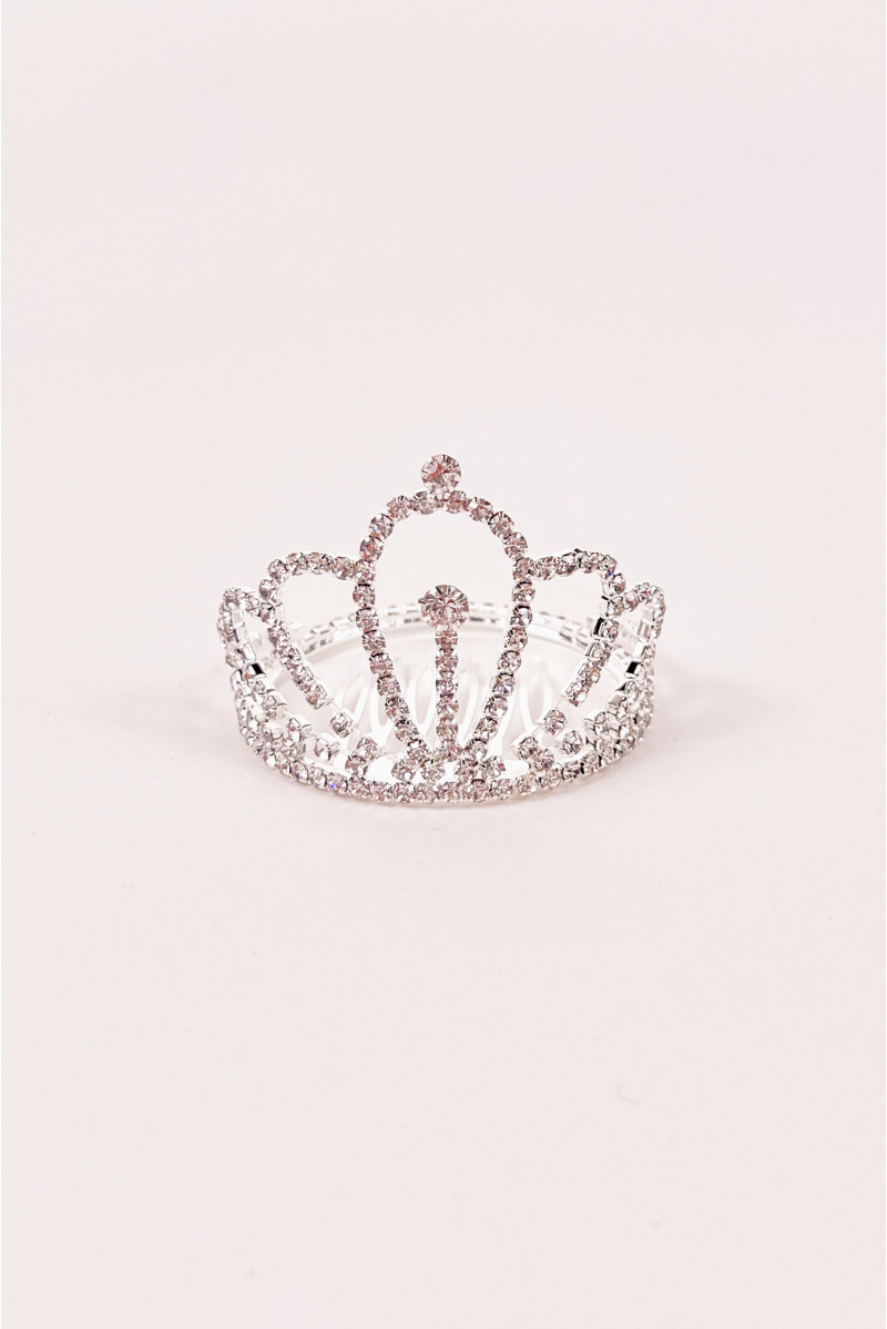 Petite tiare couronne strass blanc