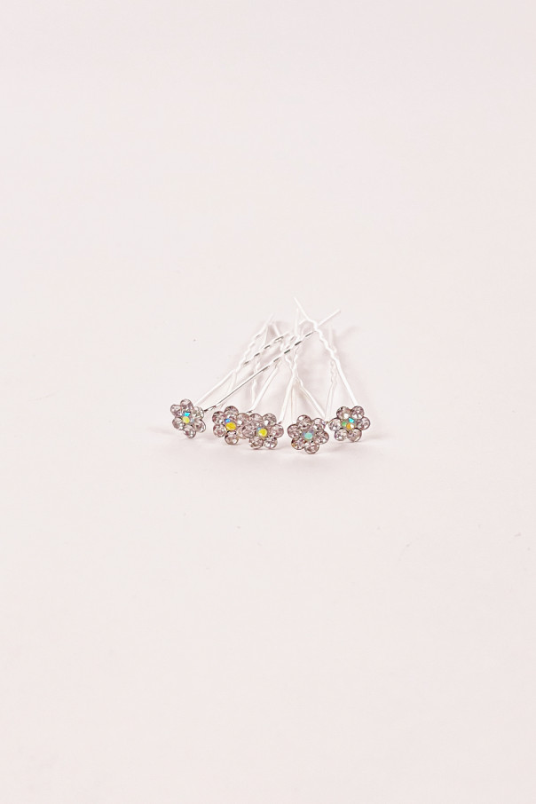 Crochet à chignon fleurs strass