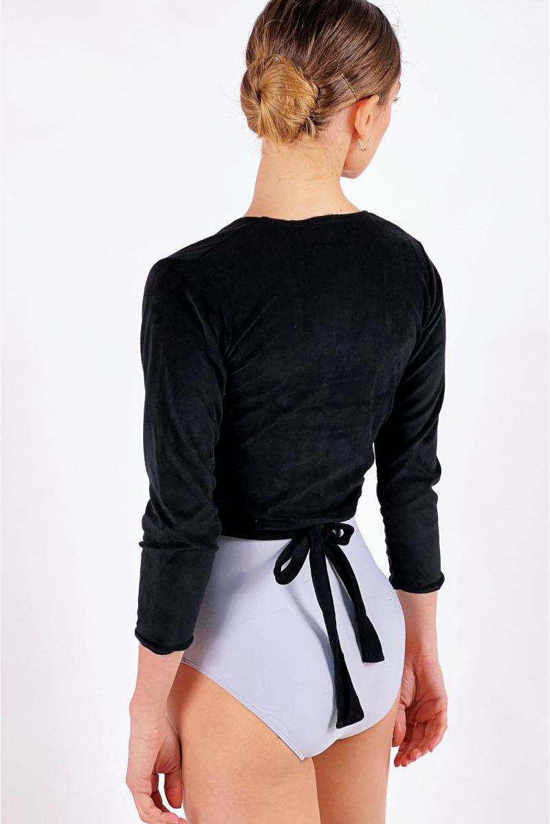 Adult Fluffy black wrap Dansez-vous