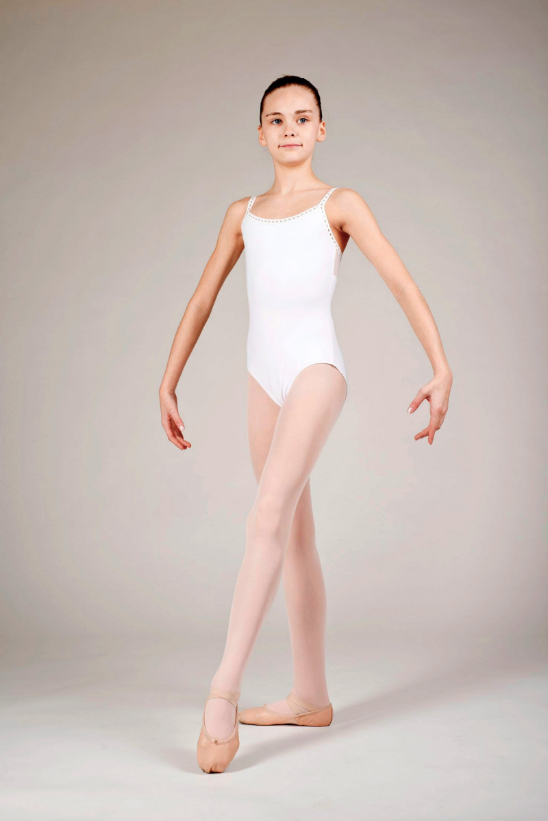 Wear Moi Flora white leotard