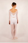 Top tulle stretch manches longues Sheddo 515W