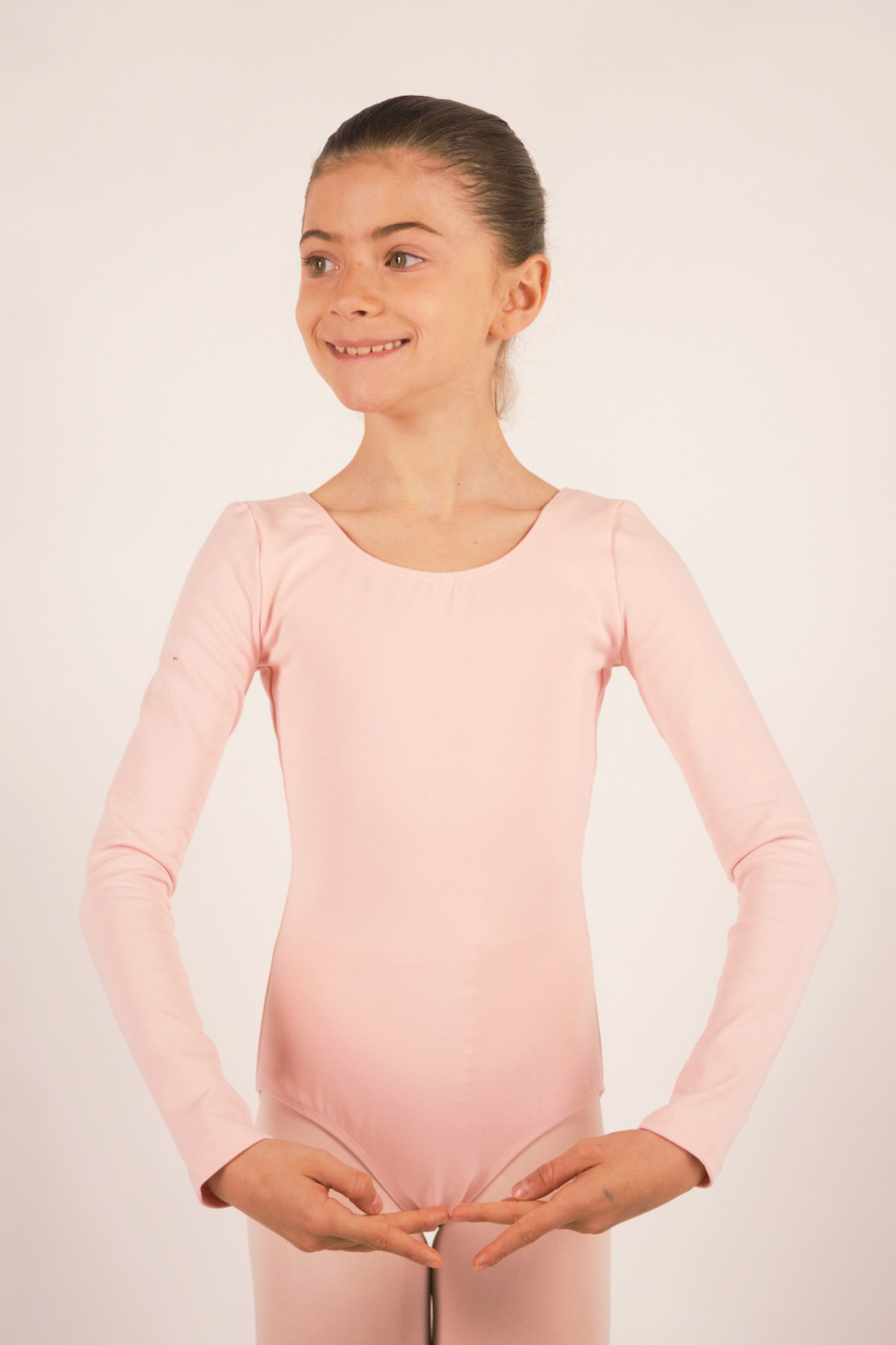 Justaucorps Bloch manches longues light pink CL5409