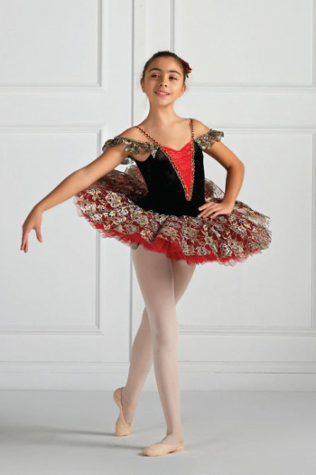 Tutu plateau travaillé Harmony S26 rouge et noir