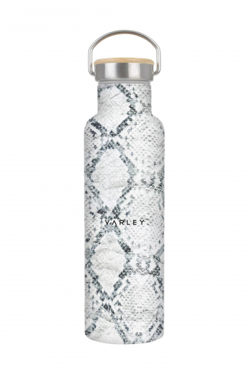 Varley Water Bottle white snake