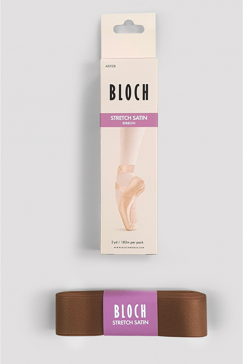 Ruban satin stretch Bloch Mocha