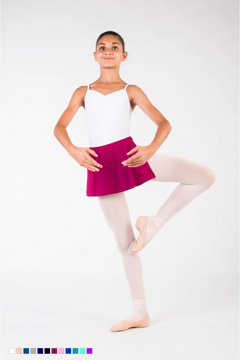 NEW Pink Purple Black White Blue Ballet Dance Wrap or Pull On Skirt Child Sizes 