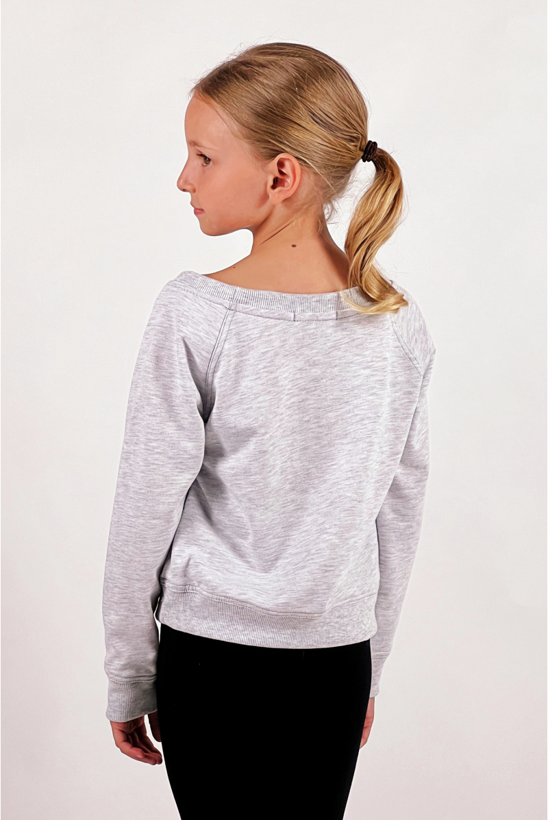 Sweat-shirt girl Temps Danse Talia light chiné