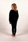 Sweat capuche enfant Temps Danse Taiga noir