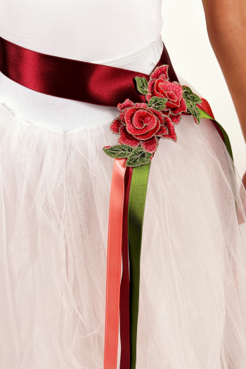 Harmony satin flowers belt