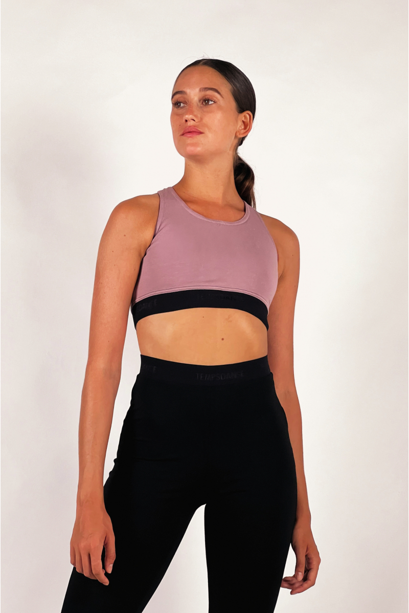 Brassière dos croisé Temps Danse Gamma noire