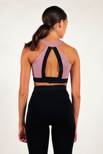 Crossed back bra Temps Danse Gamma sandrose
