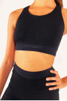 Brassière dos croisé Temps Danse Gamma noire