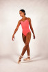 Wear moi Abbie leotard coral