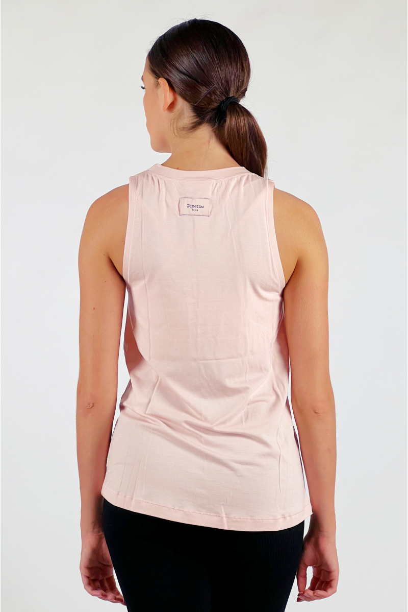 Débardeur viscose Repetto S0556 rose pétale