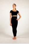 Crop top Repetto côtelé S0552 noir