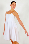 MDA white women dress leotard close front