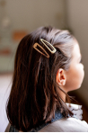 Gold and ivory Bachca clic clac barrettes