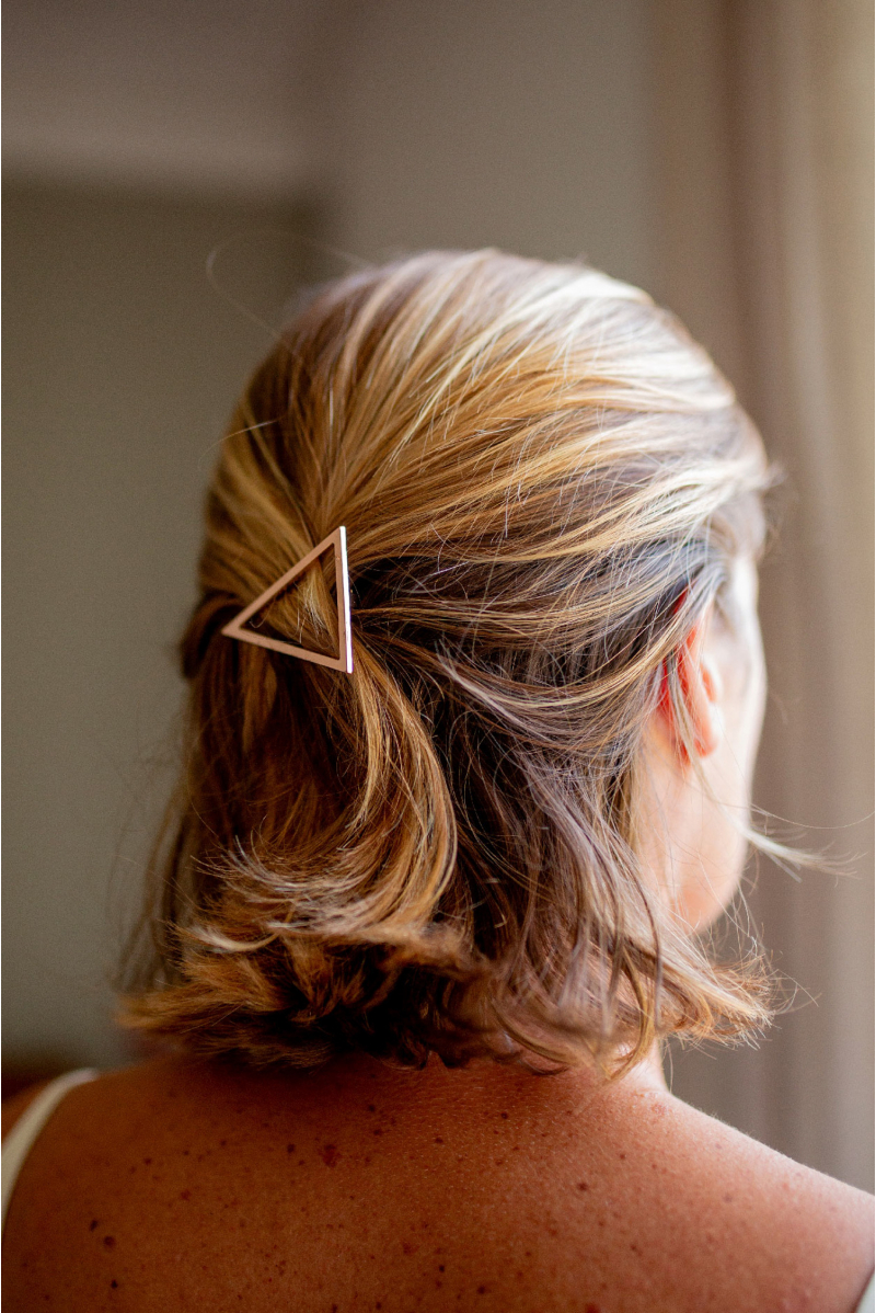 Metal Triangle Barrette Bachc