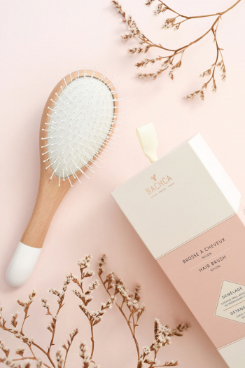 Brosse démêlante petit modèle en bois - Nylon Bachca