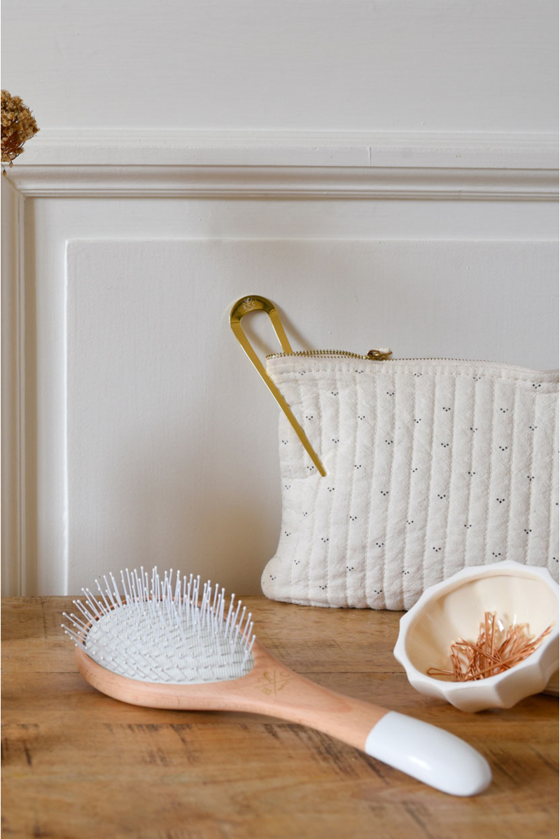 Brosse démêlante petit modèle en bois - Nylon Bachca