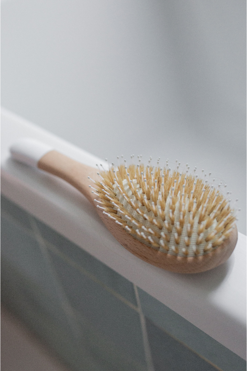 Brosse démêlante et lissante en bois - Sanglier & nylon Bachca