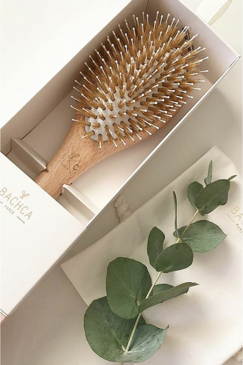 Brosse en bois petit modèle - Sanglier / nylonBachca