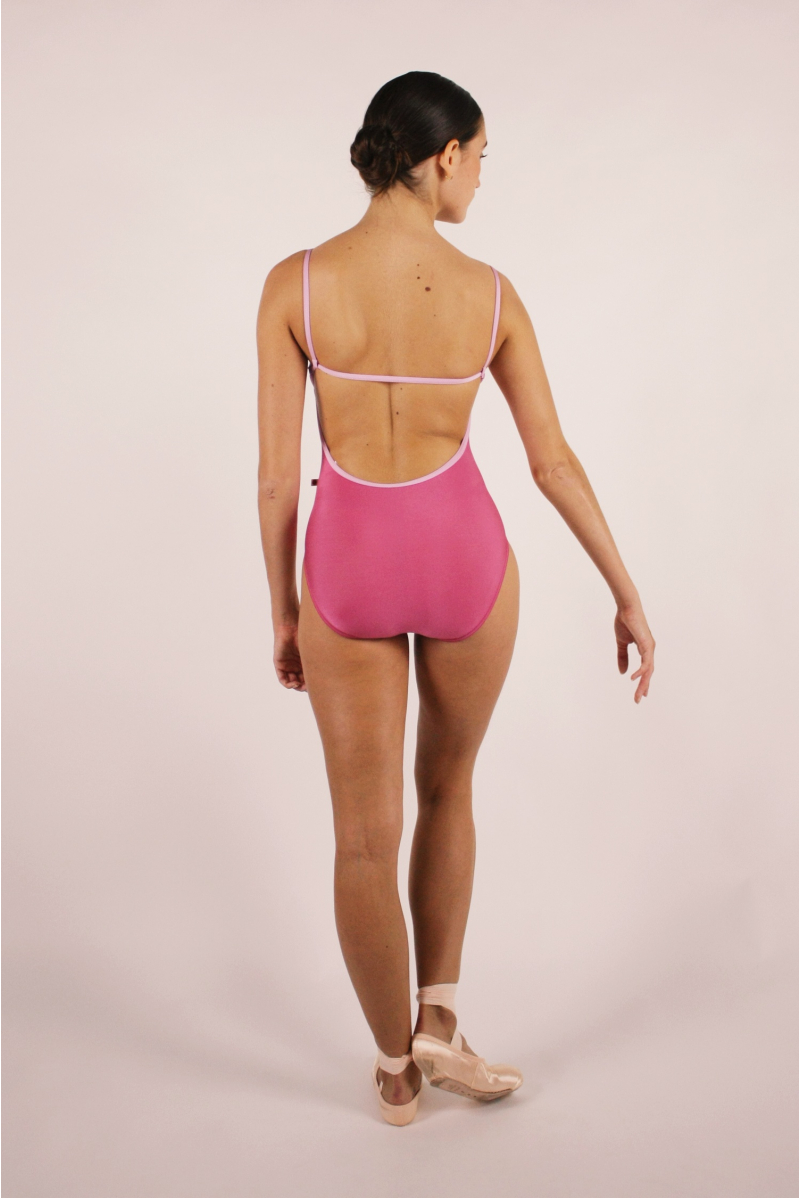 Justaucorps Tamara fines bretelles Yumiko rose