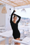 Long sleeve tunic Temps Danse Johanna black