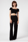 Crop top Repetto côtelé S0552 noir