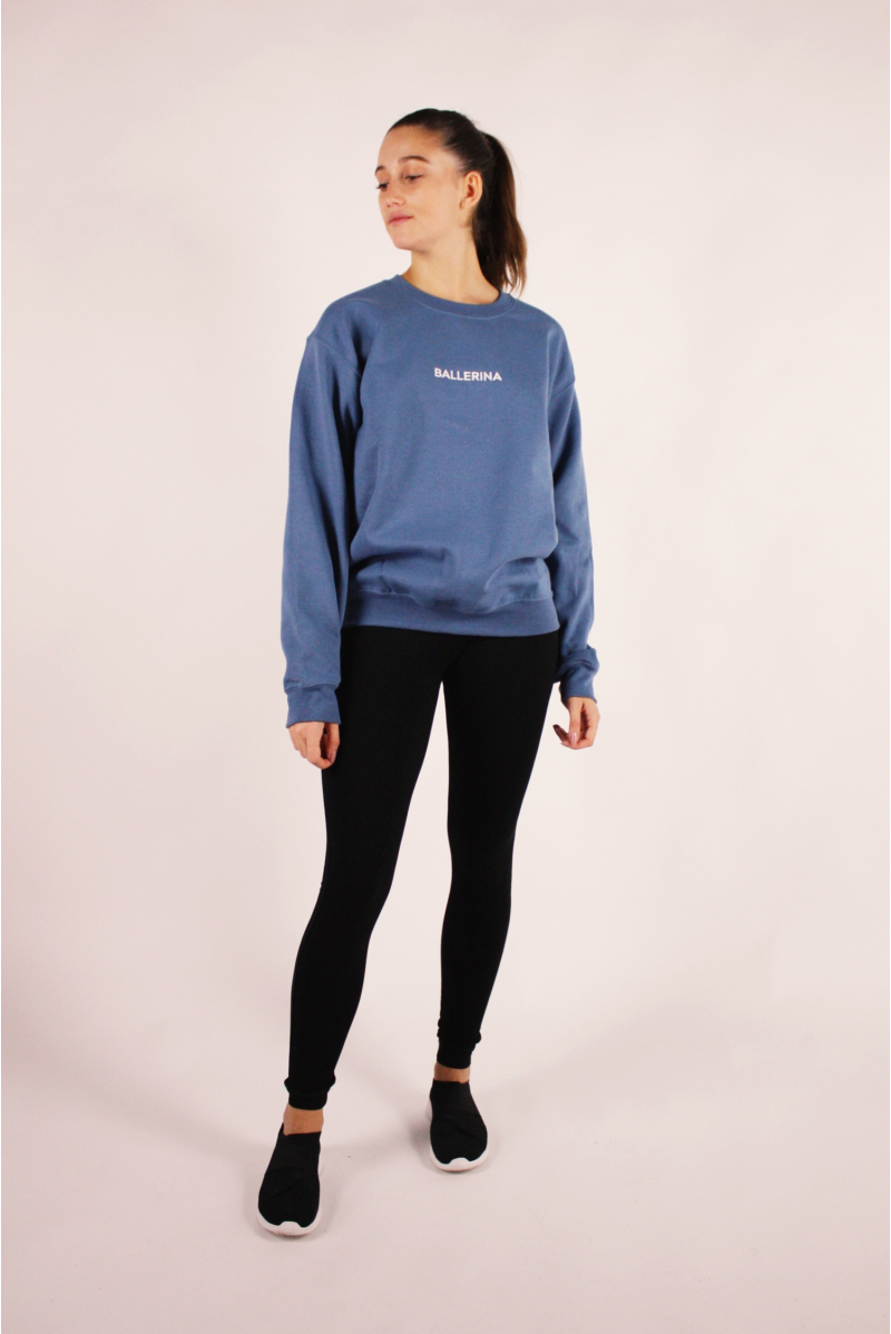 Sweat brodé Ballerine indigo Covet Dance