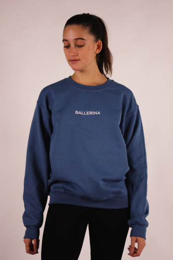 Sweat brodé Ballerine indigo Covet Dance