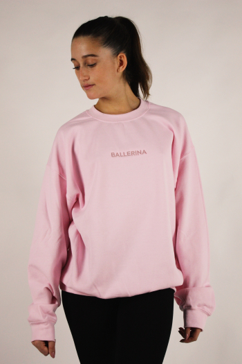 Embroidered sweatshirt Ballerina pink Covet Dance