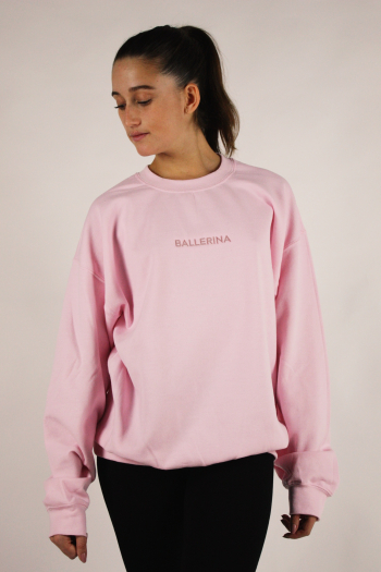 Sweat brodé Ballerine rose Covet Dance