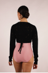 Cache-cœur court Bloch en tricot Amara black femme