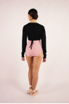 Cache-cœur court Bloch en tricot Amara black femme