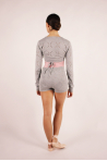 Cache-cœur court Bloch en tricot Amara grey marl femme