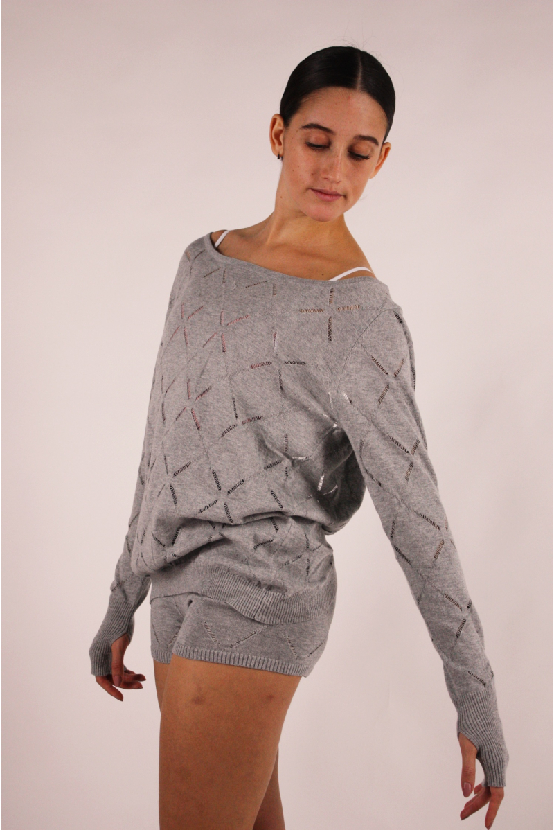 Pull en tricot Cyrus grey marl Bloch femme