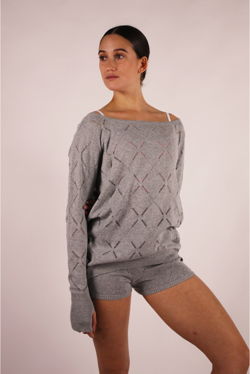 Pull en tricot Cyrus grey marl Bloch femme