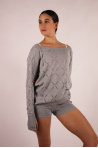 Pull en tricot Cyrus grey marl Bloch femme