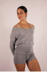 Short en maille Bloch Finola grey marl femme