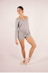 Short en maille Bloch Finola grey marl femme