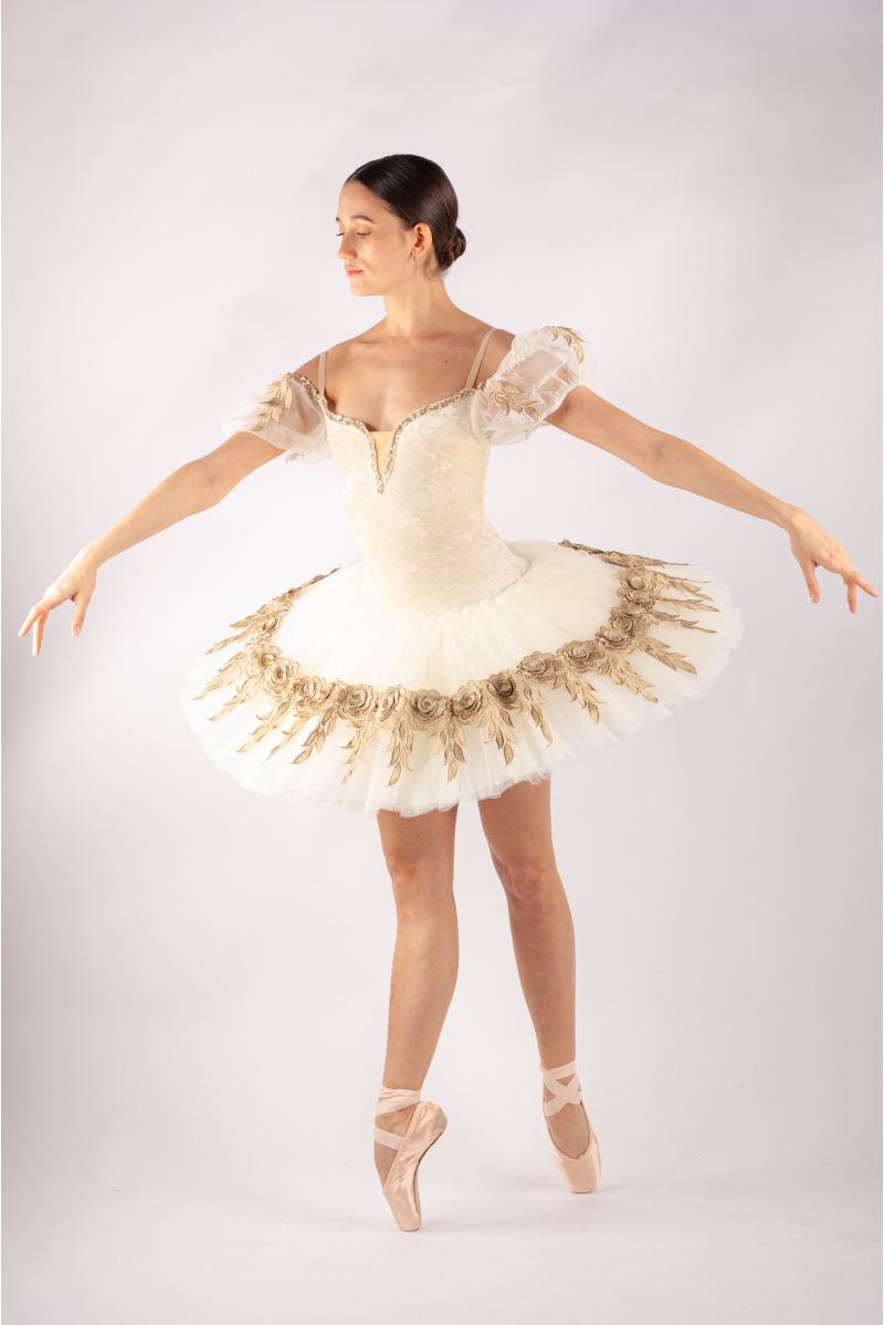 Tutu Plateau professionnel Harmony velours beige doré